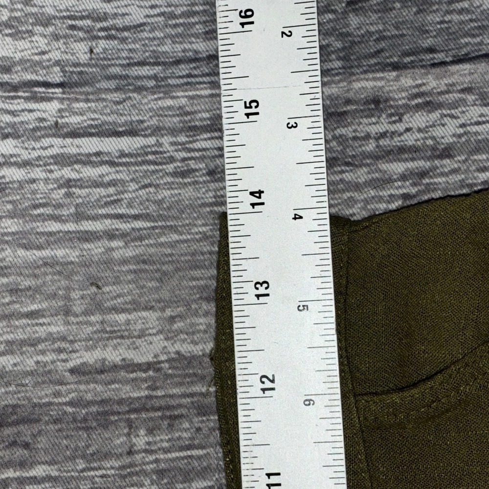 Arianna by Howard's Olive Green Linen Cotton Blend Maxi Skirt Women S - Picture 5 of 8